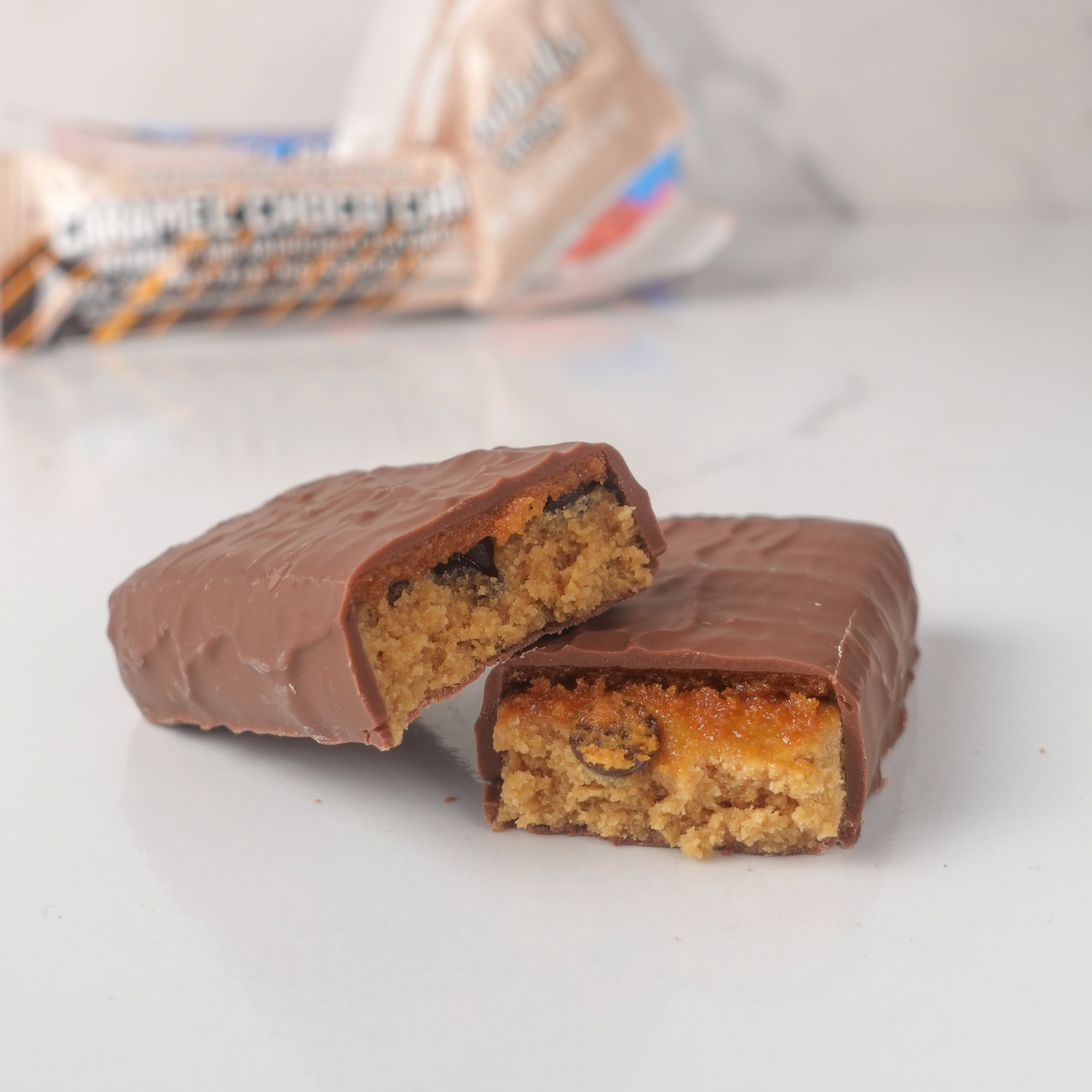 Barebells vegan caramel choco chip