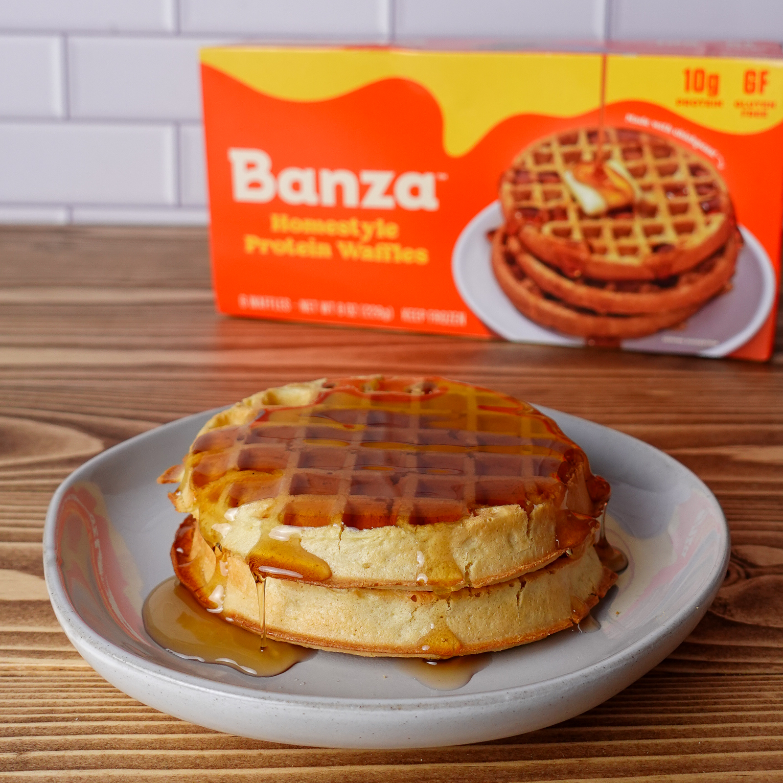 Plated Banza Waffles