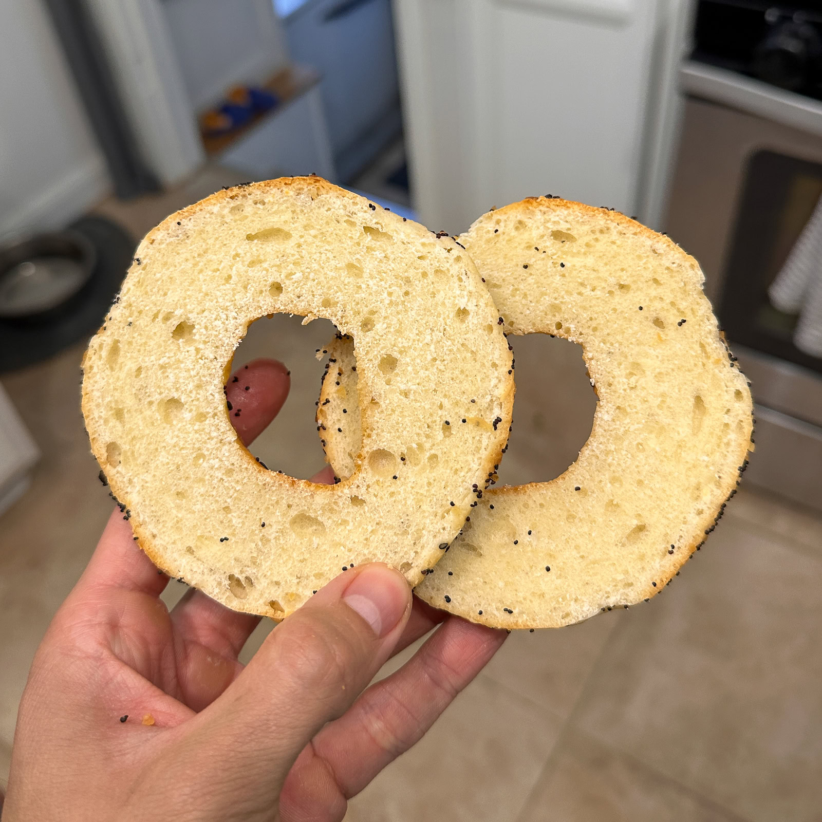 Interior of buff bagel