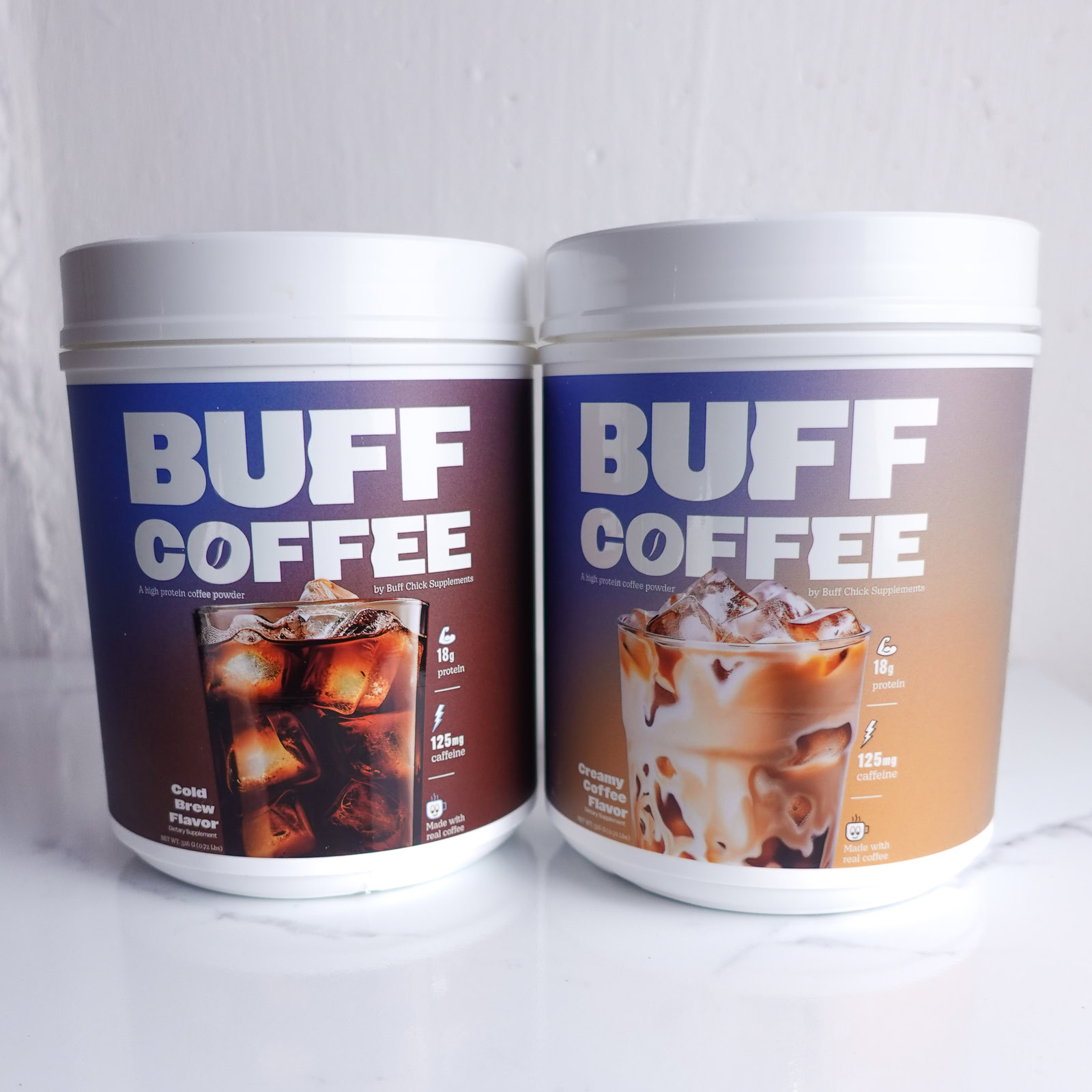 Buff coffee powders