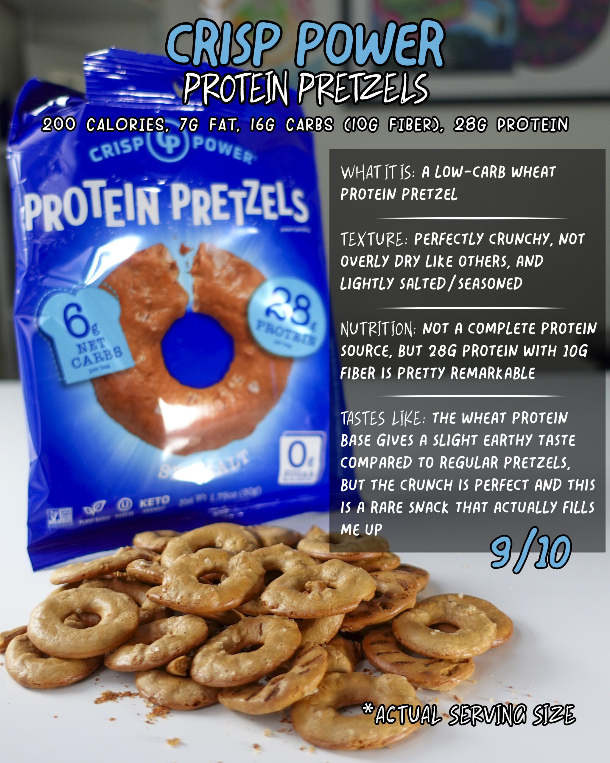 Crisp Powder Protein Pretzels