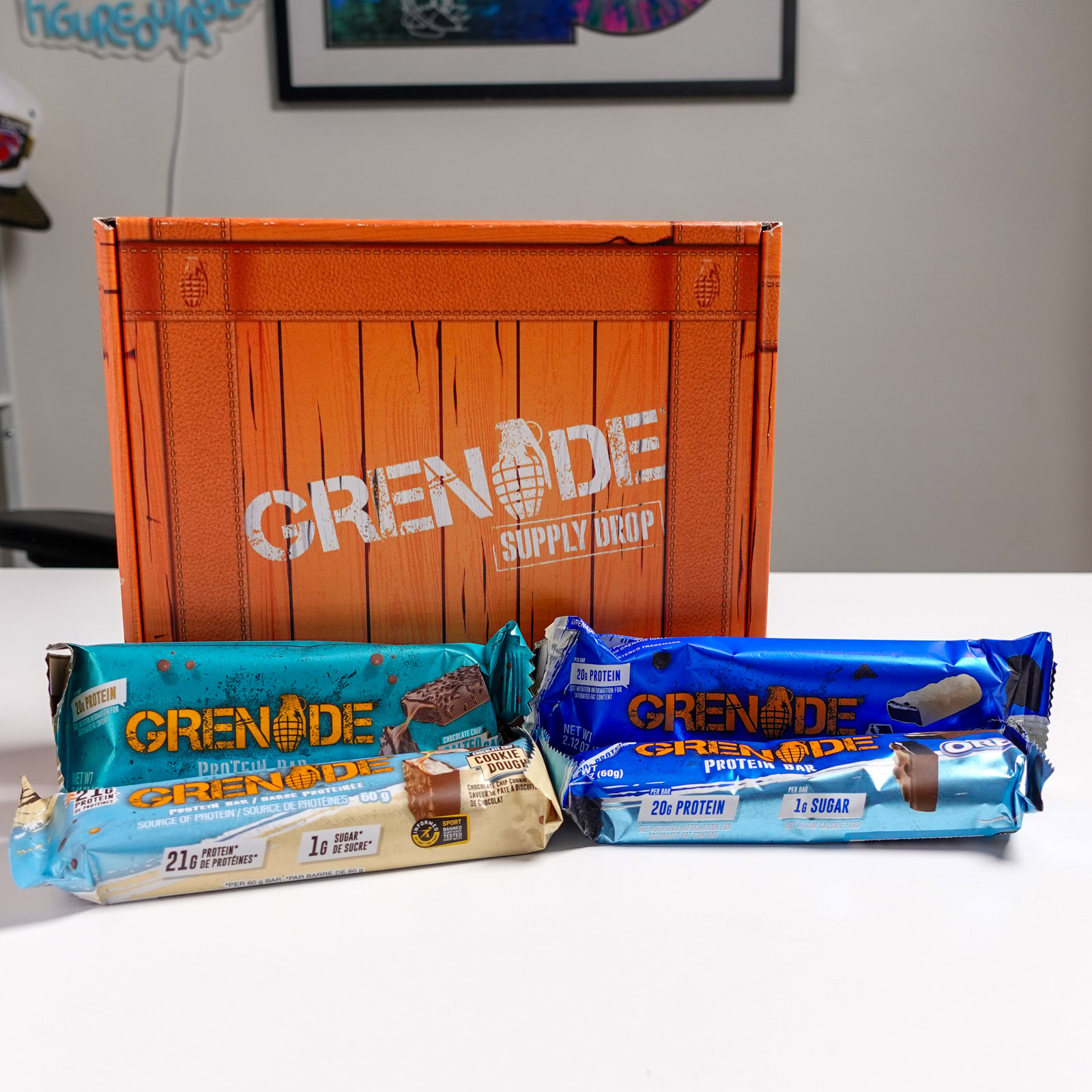 Box of grenade protein bars