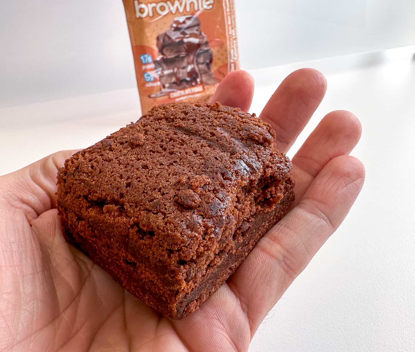 Holding primebites brownie