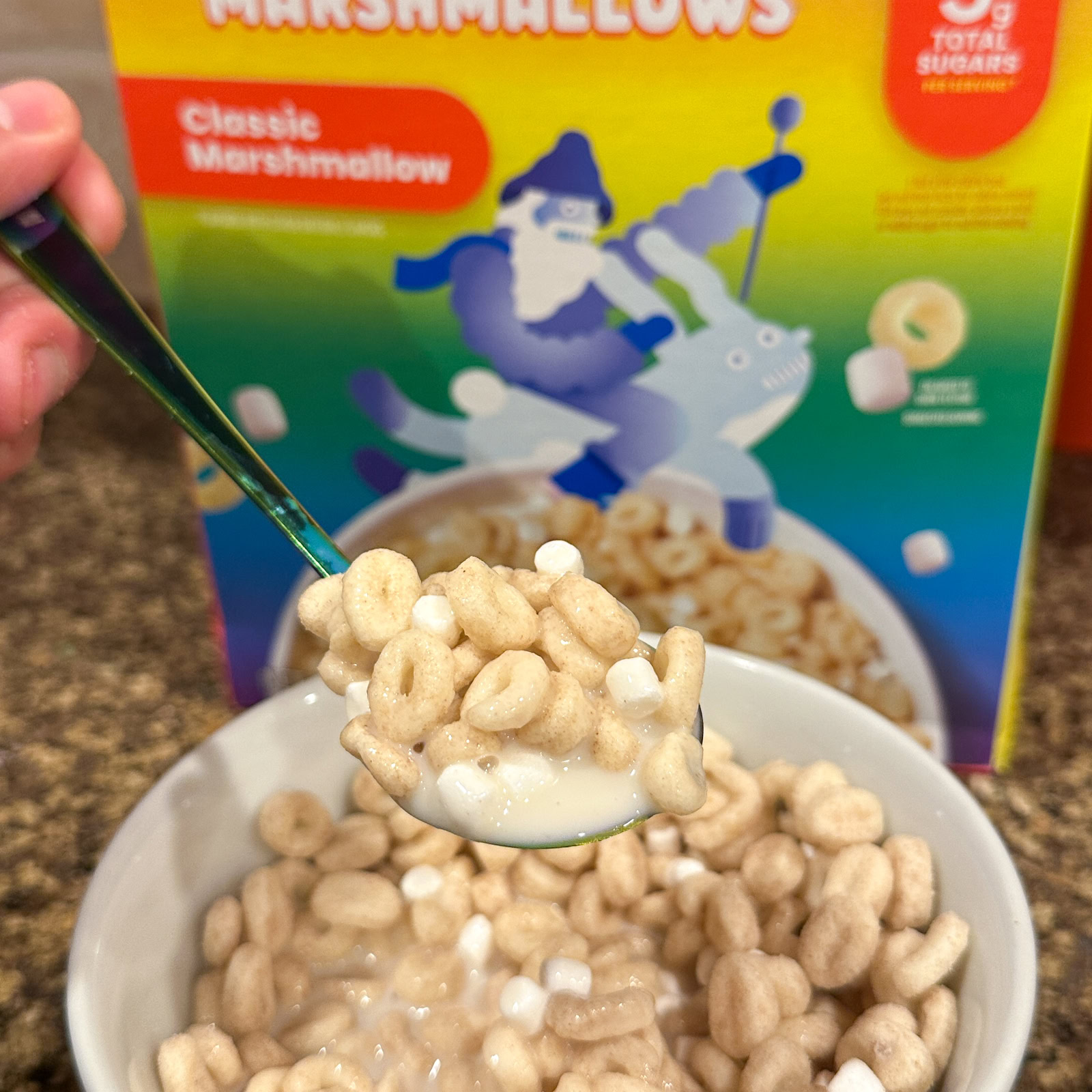 Spoonful of magic spoon marshmallow cereal