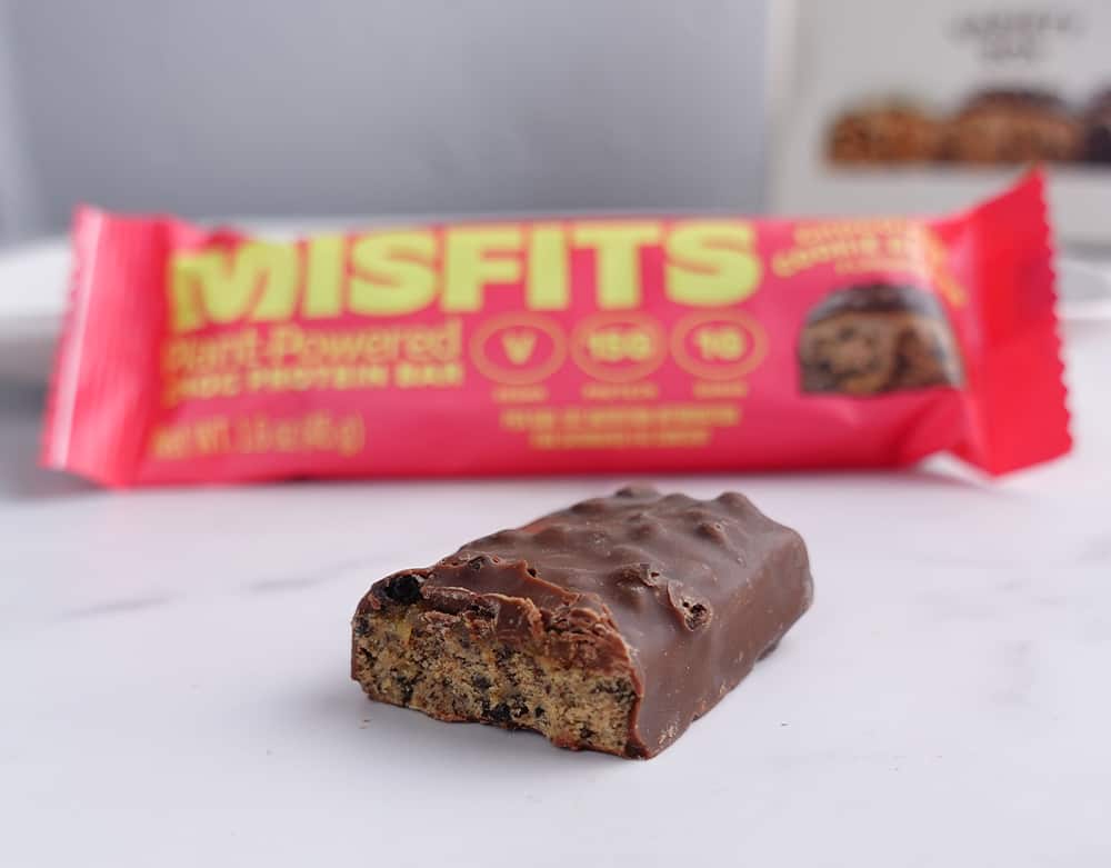 Misfits chocolate cookie butter protein bar