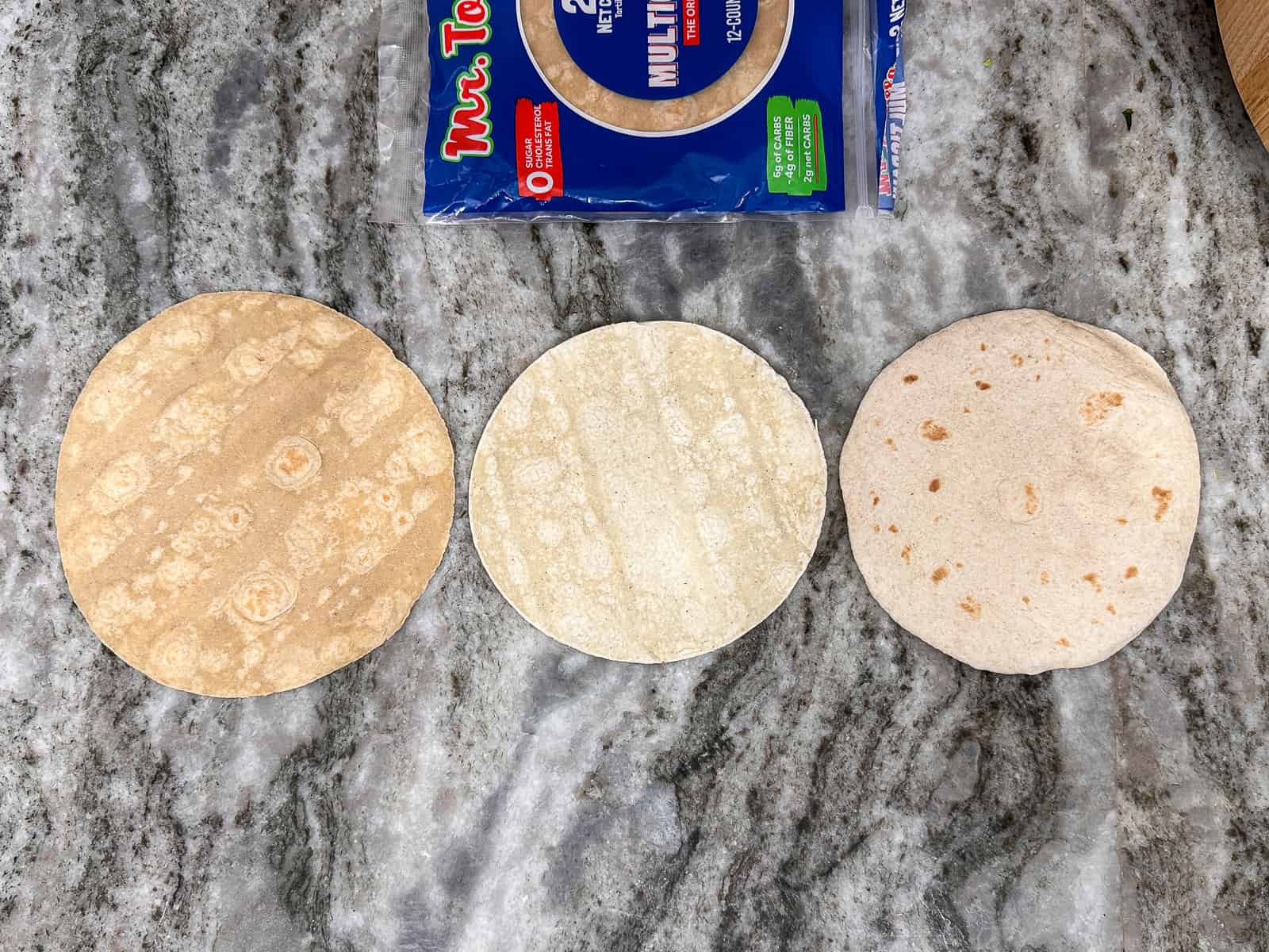 Tortilla Size comparison