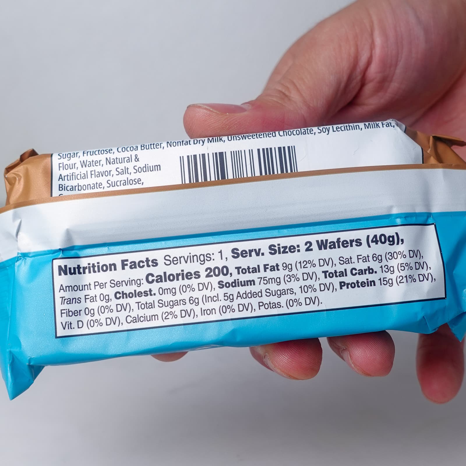 Myprotein wafer nutrition