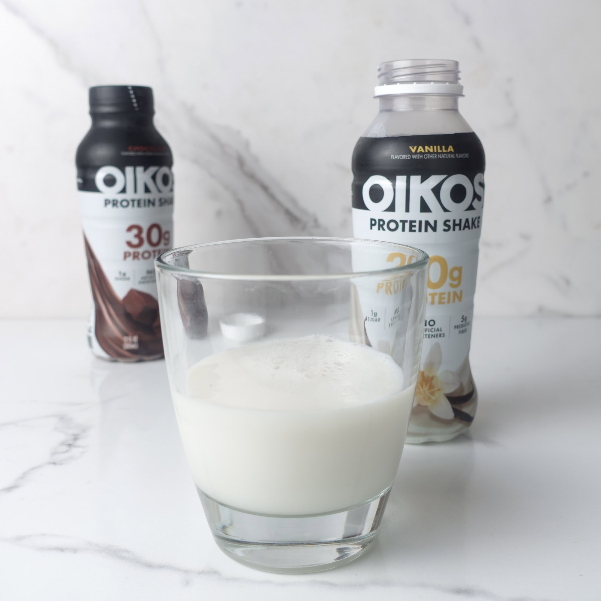 Oikos vanilla protein shake