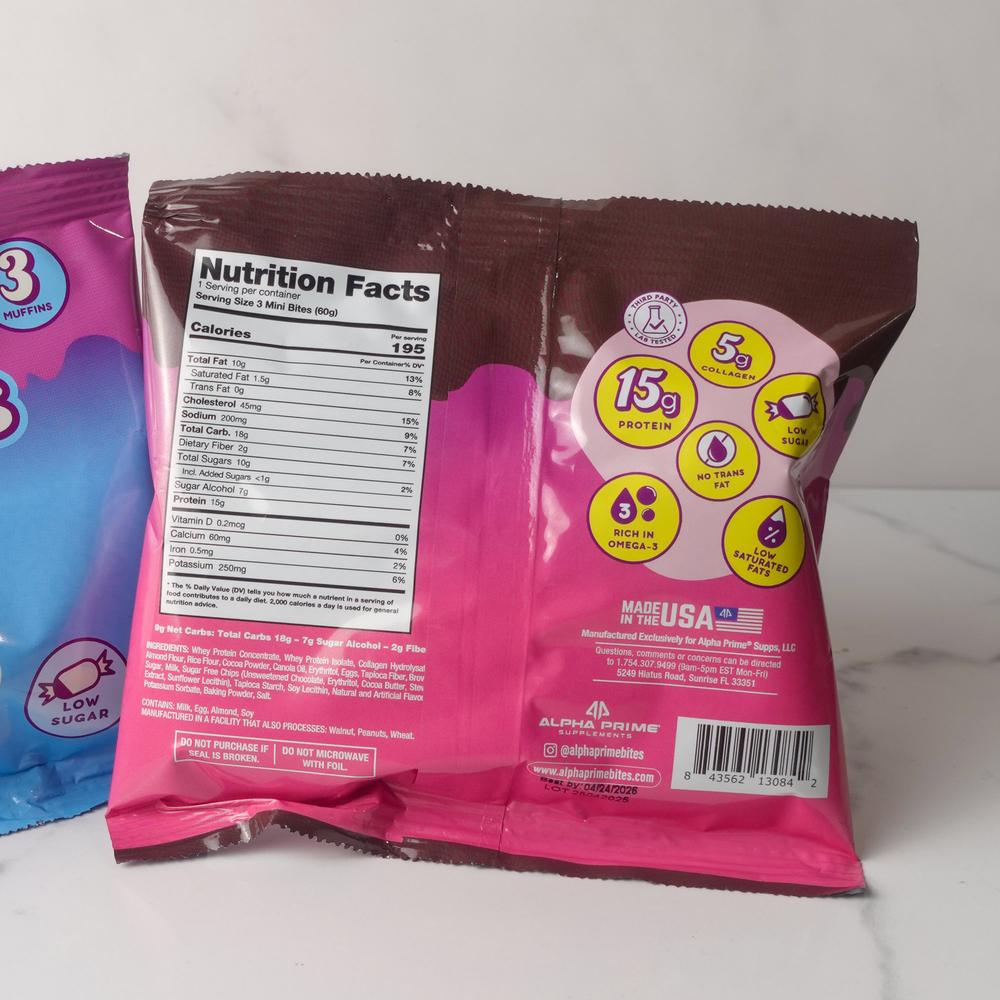 Primebites mini muffin nutrition