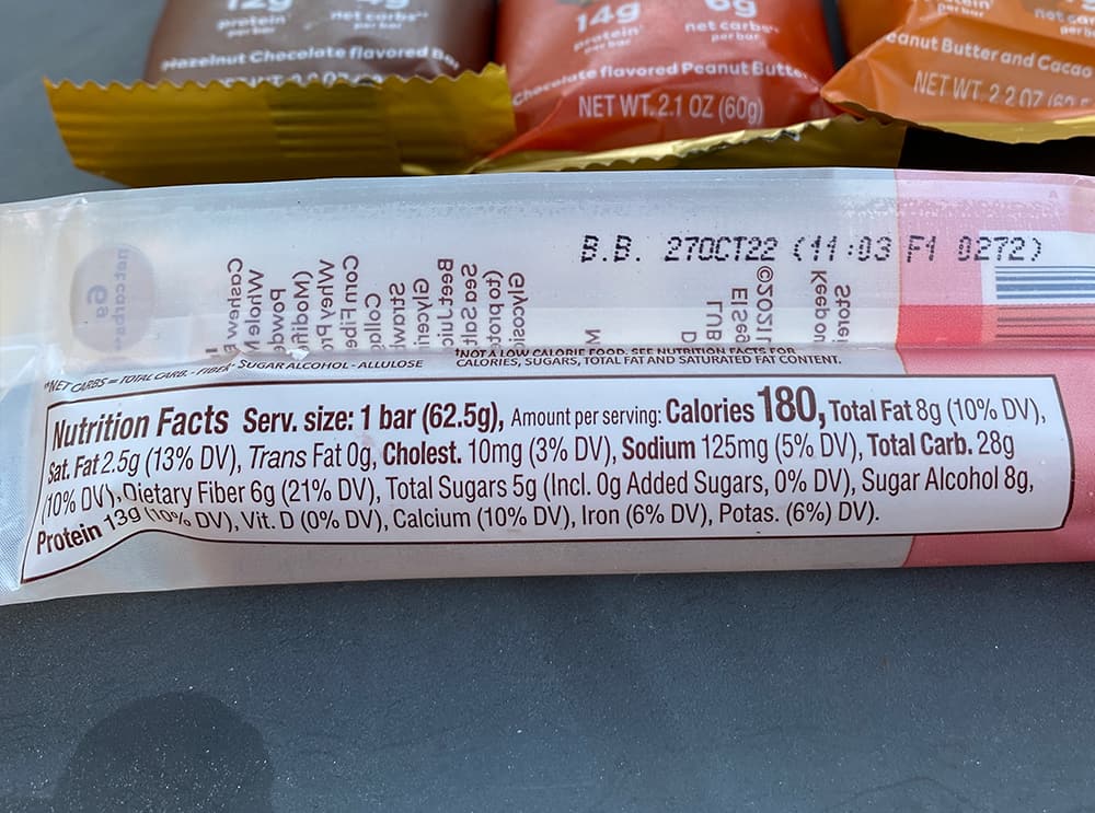 Smak bar nutrition facts