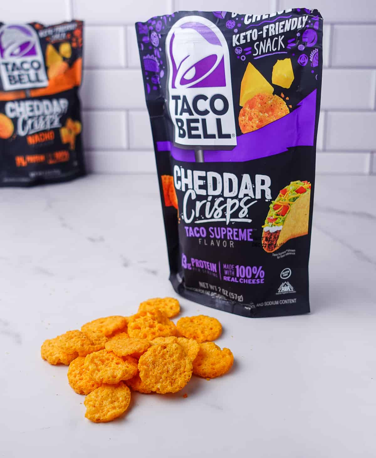 Taco supreme cheddar crisps