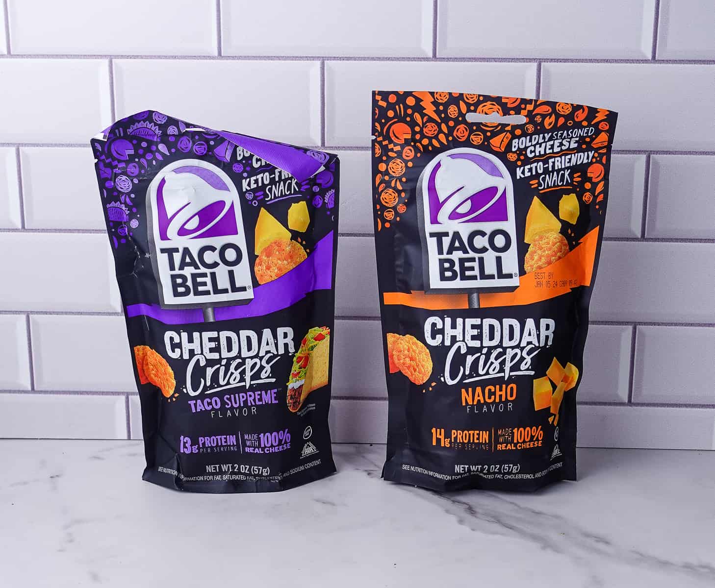 Taco Bell cheddar crisps