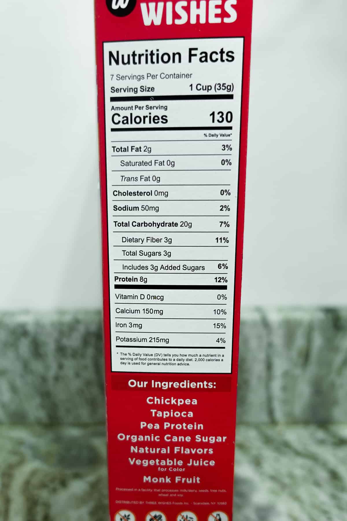 Three Wishes Nutrition Facts