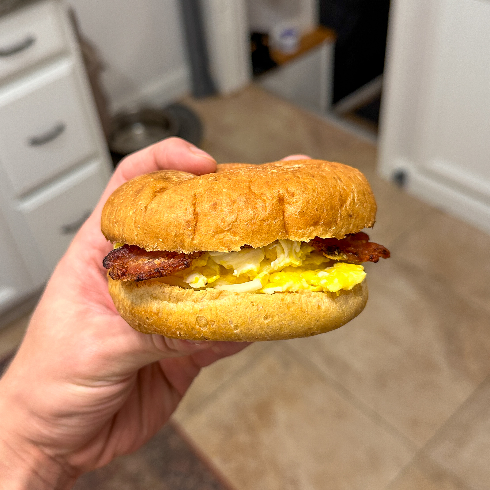 High protein breakfast sandwich