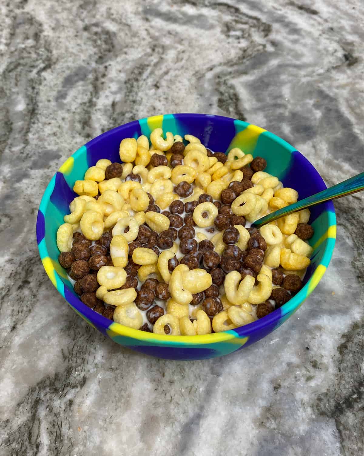 Frosted and chocolate magic spoon